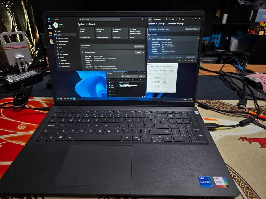 Laptop OFFICE 15" Dell INTEL i7-1355U, 64Gb DDR4, SSD 1Tb,iGPU IRIS Xe