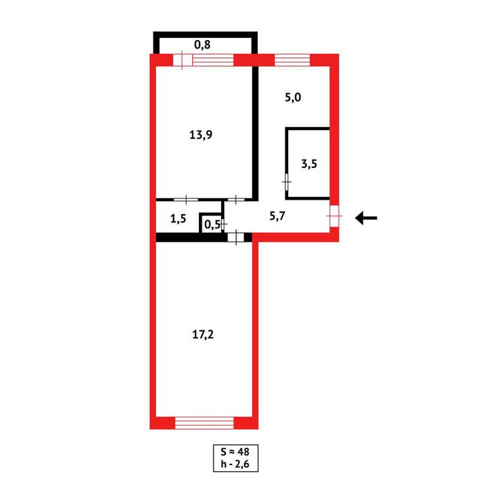 2х ком кв. 4эт, 2мкр