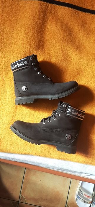 Ghete bocanci piele noi timberland black originale premium 40-41 26cm