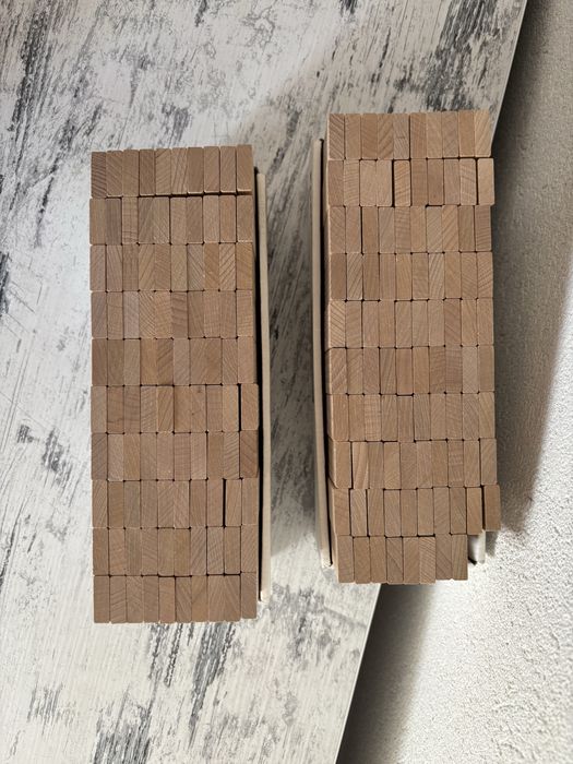 Два комплекта дървени блокчета IKEA Fundera/FLISAT – общо ~200 части