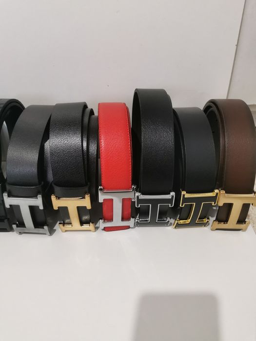 Curele Hermes-piele naturală, logo metalic - model unisex