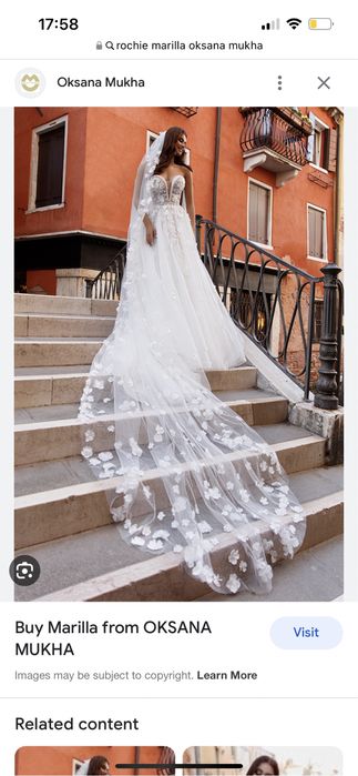 Vând rochie de mireasa Oksana Mukha!