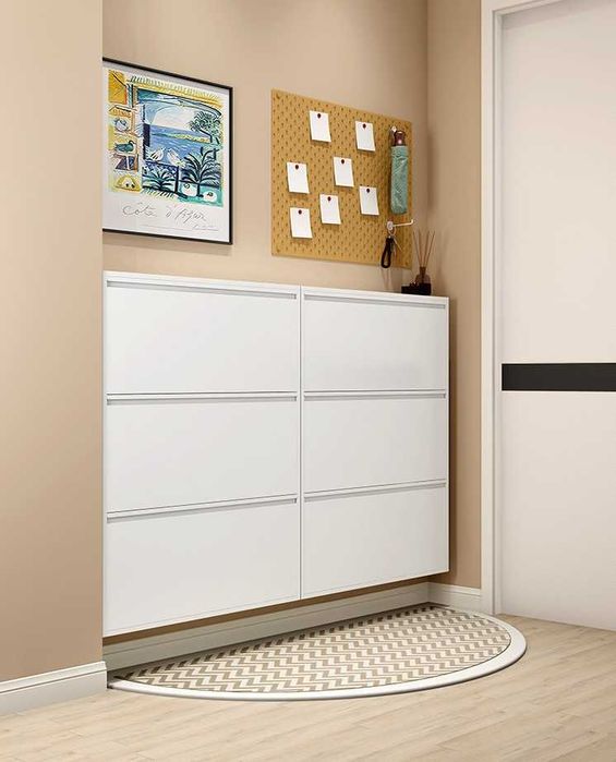 Обувной шкаф вместительный настенный\Polkali oyoq kiyim saqlash shkafi