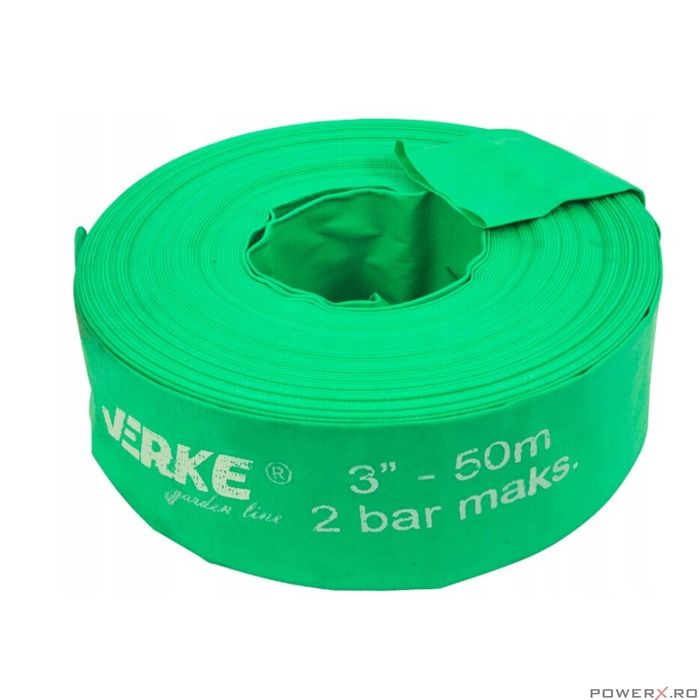 Furtun apa tip pompier cauciucat 2 bari, 3" 50 metri Verke