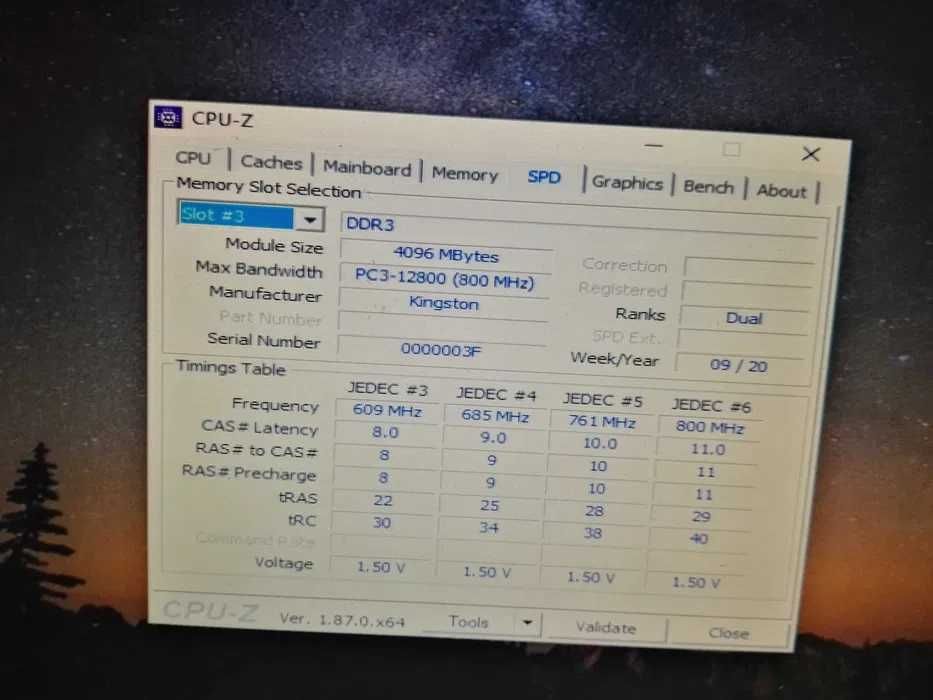 Рам памет, KINGSTON, DDR3 1600MHz, 4GB ram memory, KVR16N114, DESKTOP