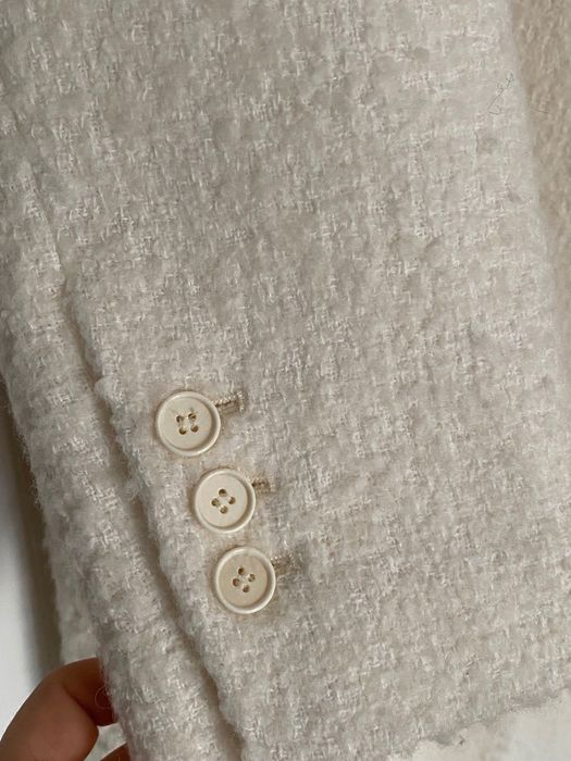 Palton Zara xs material boucle cream