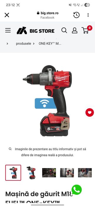 Masina de gaurit Milwaukee M18