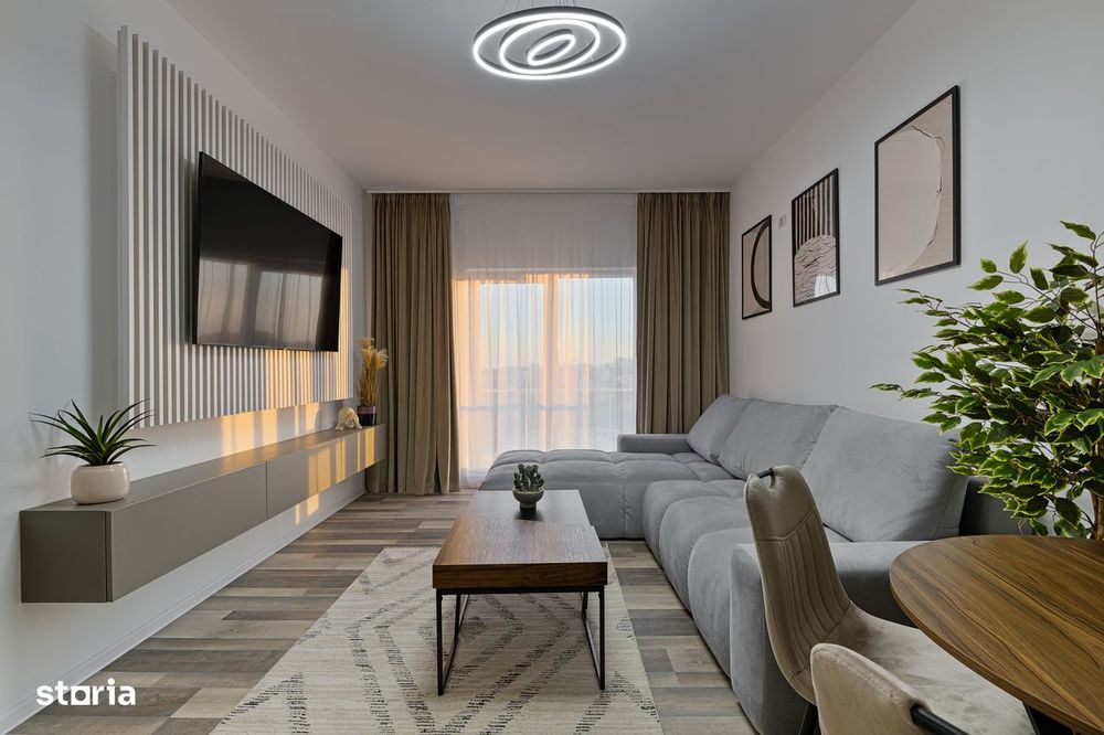 Prima utilizare ! Apartament 2 camere in bloc nou, 64 mp | Mobilat