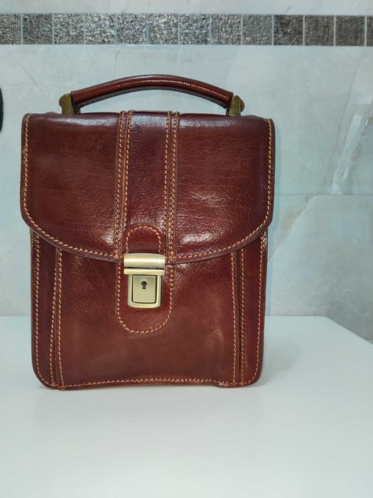 geanta  barbati piele italia  .