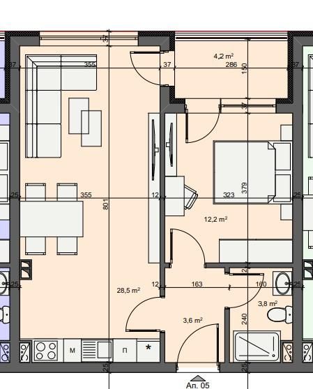 Продава се Двустаен апартамент в Бургас, Долно Езерово - 73 кв.м за 1900 €/кв.м - Снимка #5