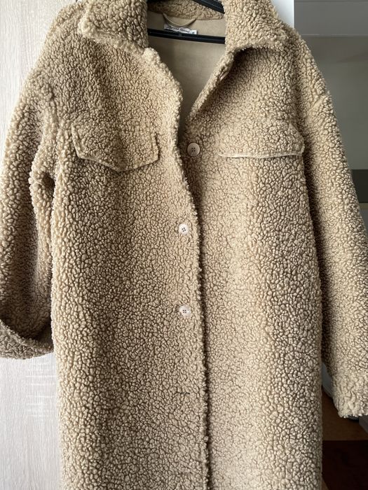 Удлиненная куртка тедди