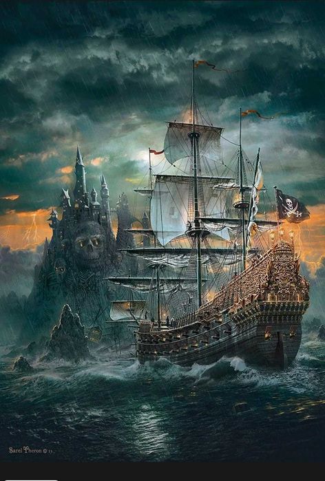 Набор для вышивки крестиком "Пиратский Корабль"