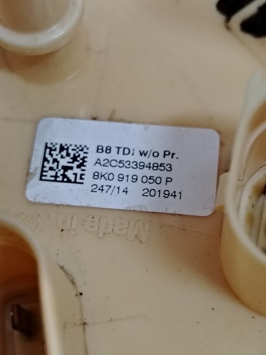 Pompa motorina rezervor litrometru A4 B8 CNH CNHA 4x4 Quattro