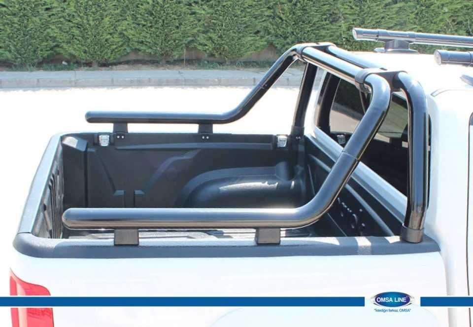 Rollbar Nissan Navara D40 2005-2014, negru, diam. teava 76 mm