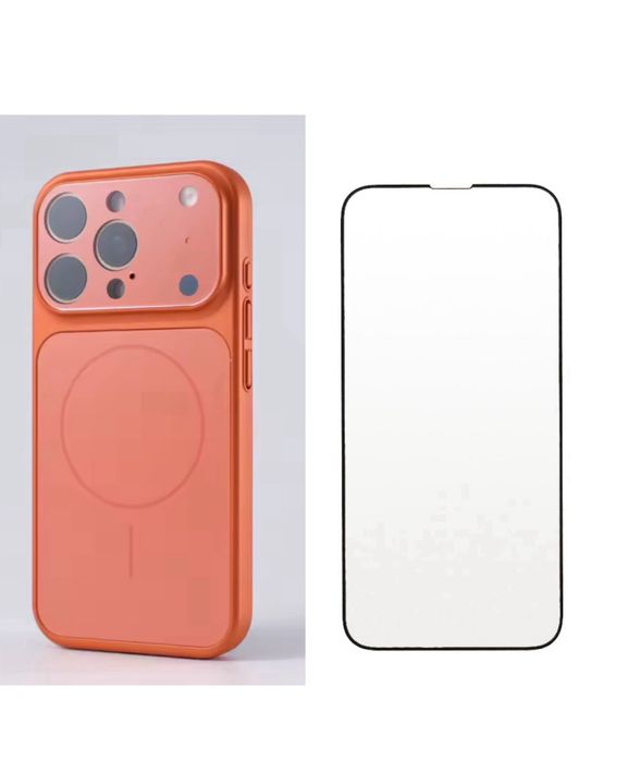 Husa Magsafe Glass + Folie Sticla Iphone 17/17 PRO/17 PRO MAX/17 AIR