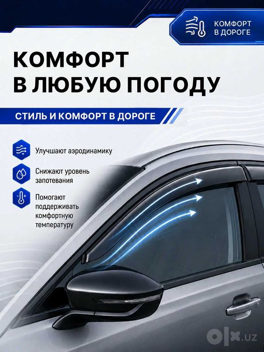 Дефлекторы окон Vinguru SKODA Kodiaq 2018