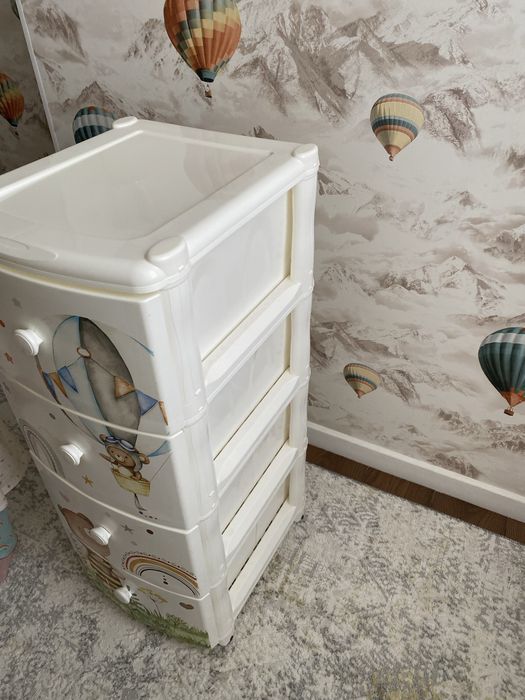 Детский комод 50x39.5x98 см, белый