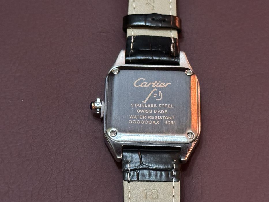 Нов Cartier Santos Часовник с Кожена Каишка