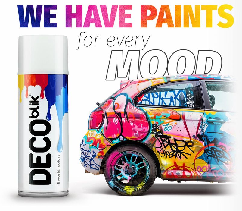 спрей боя deco blik ral 9005 черен мат black matte 400ml zollex, ...