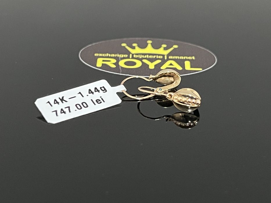 Bijuteria Royal CB : Cercei dama aur 14K 585   1,44 grame