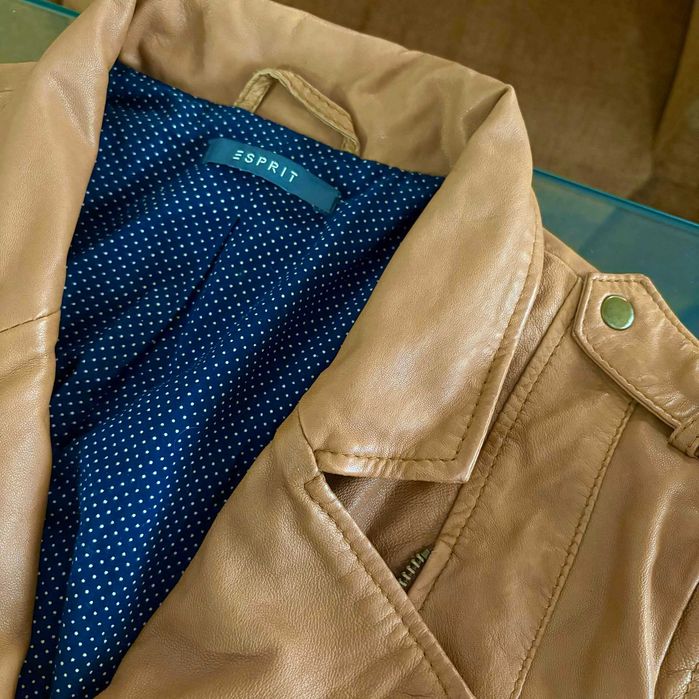 Естествена кожа Esprit дамско байкър яке M/40