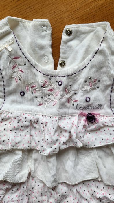 Rochita eleganta catifea, 62 cm (1-3 luni), marca Caramel