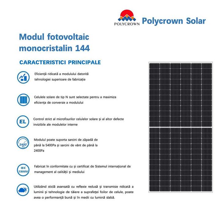 Panouri solare fotovoltaice 580w Monocristaline PERC TIER1 noi sigilate