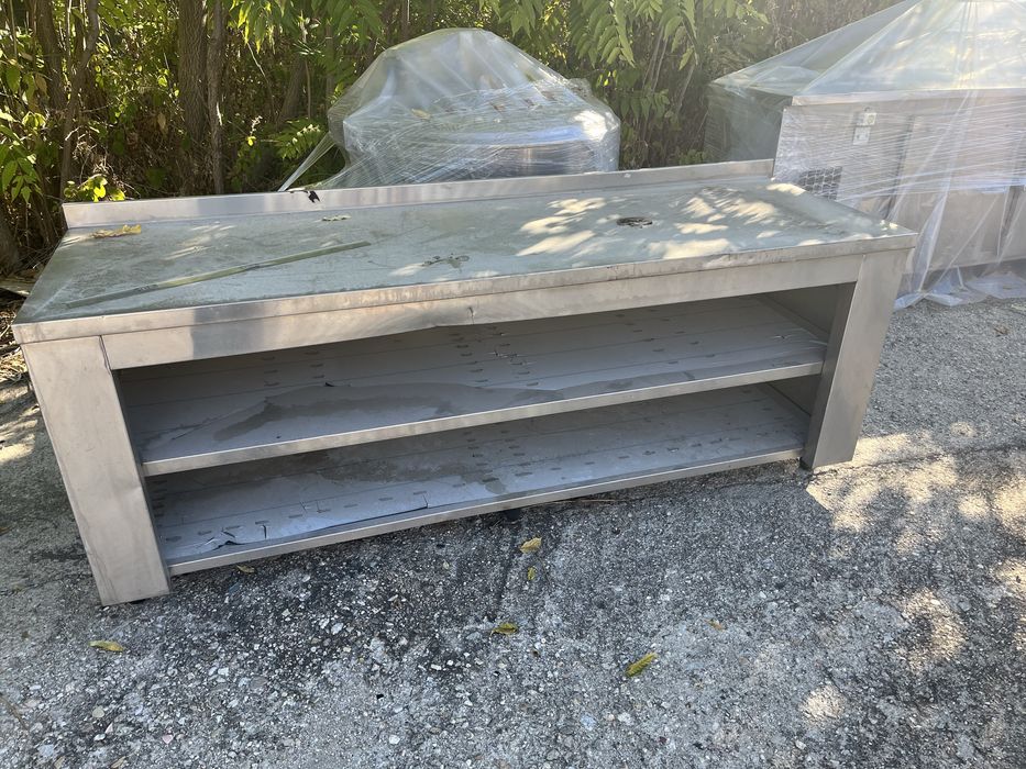 Работна маса шкаф неръждавейка