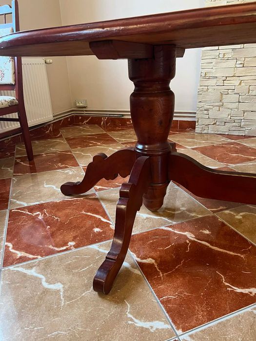 Masă bucătărie din lemn de stejar roșu