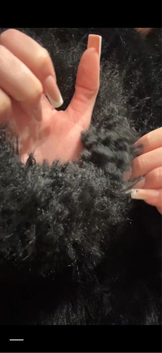 эко шуба черная, зимняя