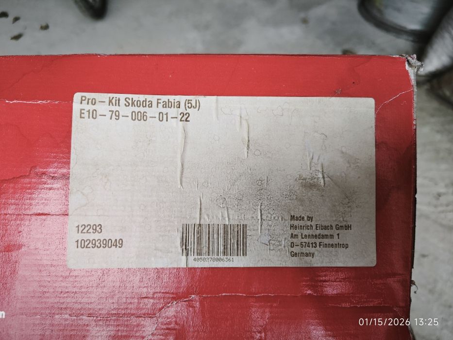 Suspensie sport Eibach Fabia 2