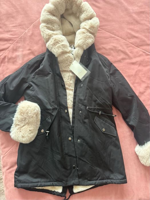 Дамска парка с пух нова с етикет