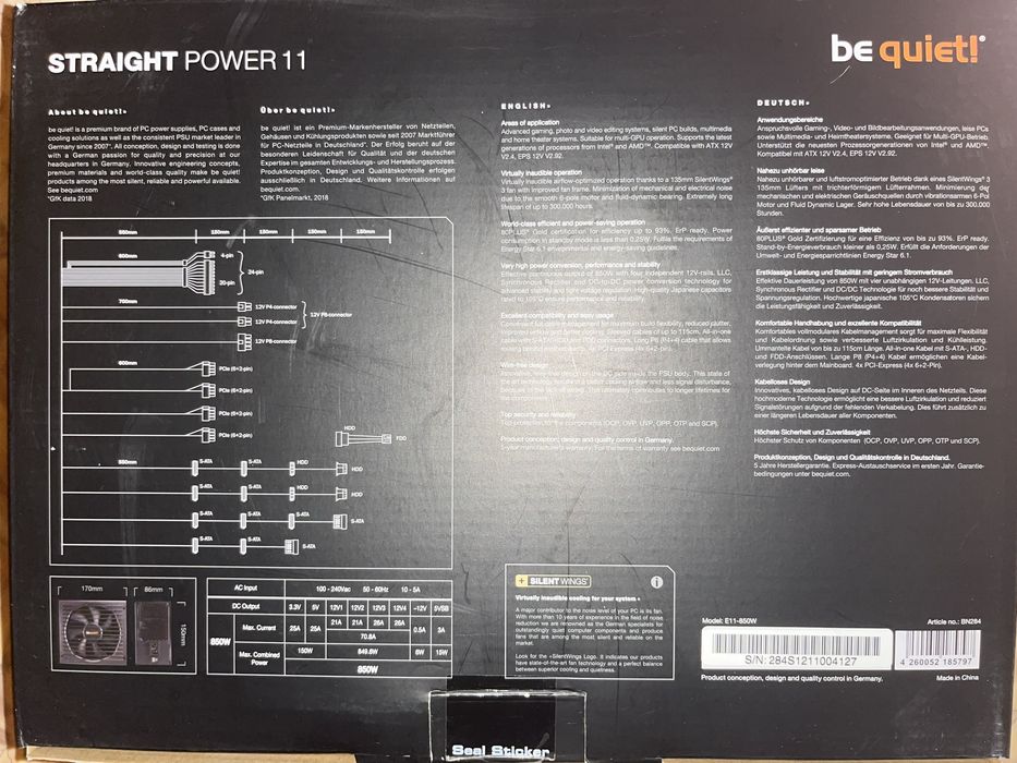 Блок питания Be quiet! Straight Power 11 850W
