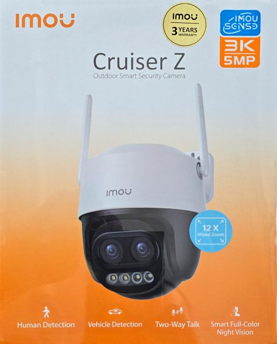 Нова 3К 5MP камера Imou Cruiser Z - 12x Zoom, Нощно виждане + 32GB Кар