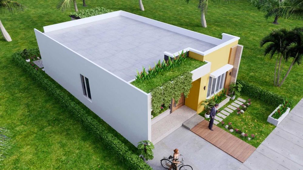 НА ИЗПЛАЩАНЕ - Евтина сглобяема къща с 2 спални, 96 кв. м