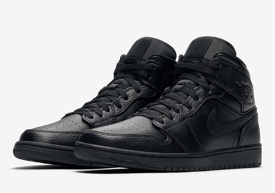 Nike Air Jordan 1 Mid Triple Black-оригинални мъжки маратонки