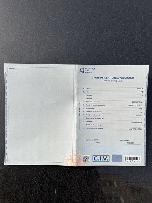 Scuter Aprilia Scarabeo 150 Cm3 Impecabil 5600 km!!! Inmatr.Politie