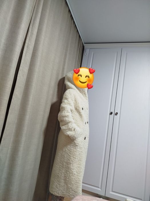 Пальто Teddy молочного