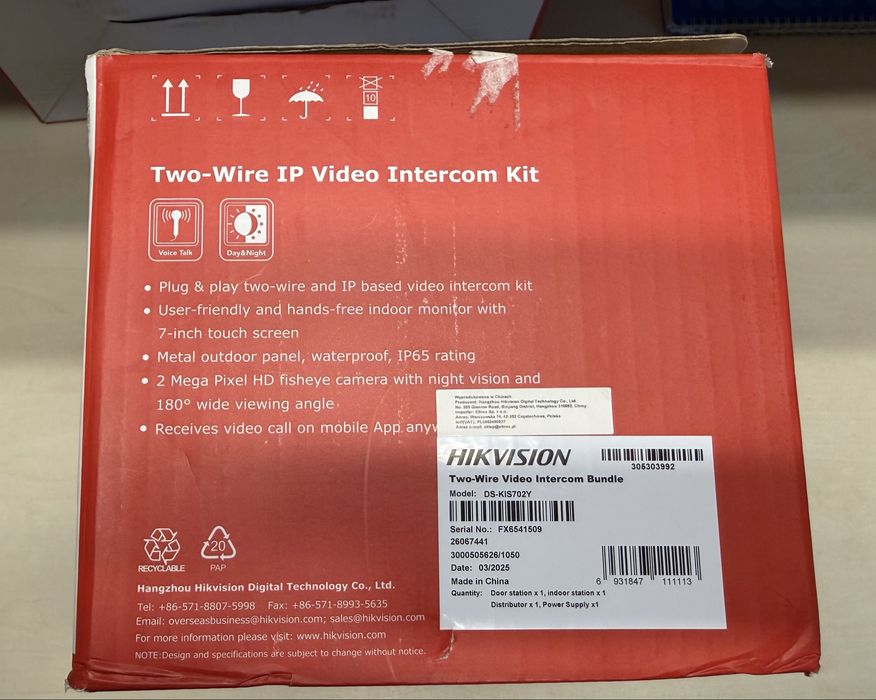 Video Interfon Hikvision DS-KIS702Y Nou Nefolosit