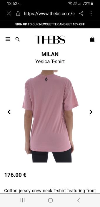 Marcelo Burlon Oversize  Womens Size S НОВО! ОРИГИНАЛ! Дамска Тениска!