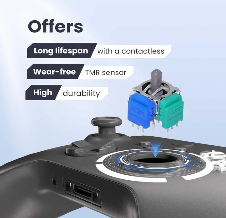 Set 2 x Joystick PS4 K-Silver TMR – Anti-Drift, Precizie Ridicată