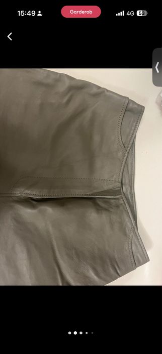 Коженые брюки теплые