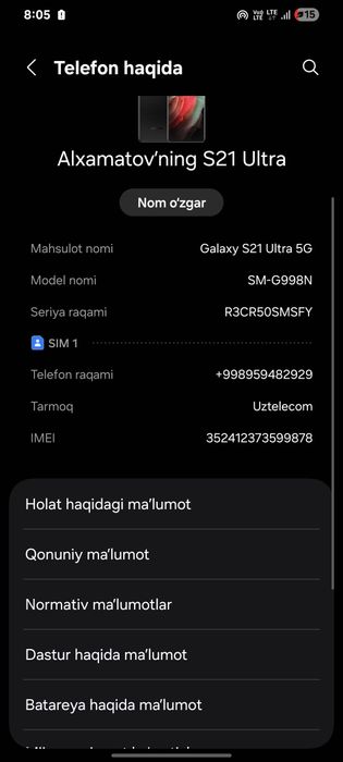Samsung S 21 ultra 5g
