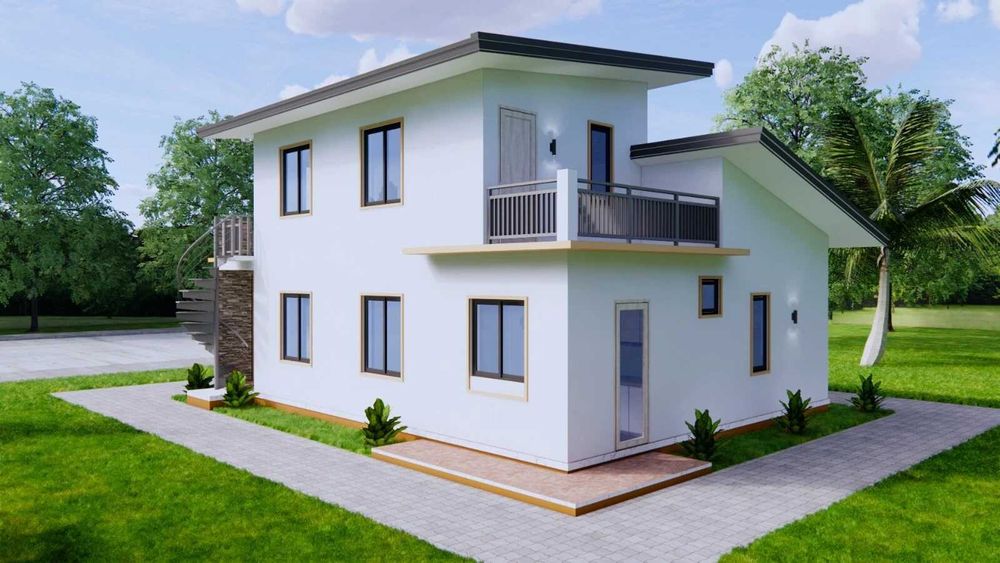 НА ИЗПЛАЩАНЕ - Евтина двуетажна сглобяема къща с 3 спални, 176 кв. м