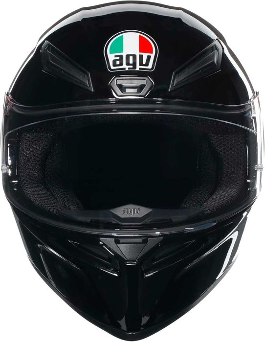 Нова Каска за Мотор AGV K1 S E2206 BLACK GLANC, Черен Гланц, M размер