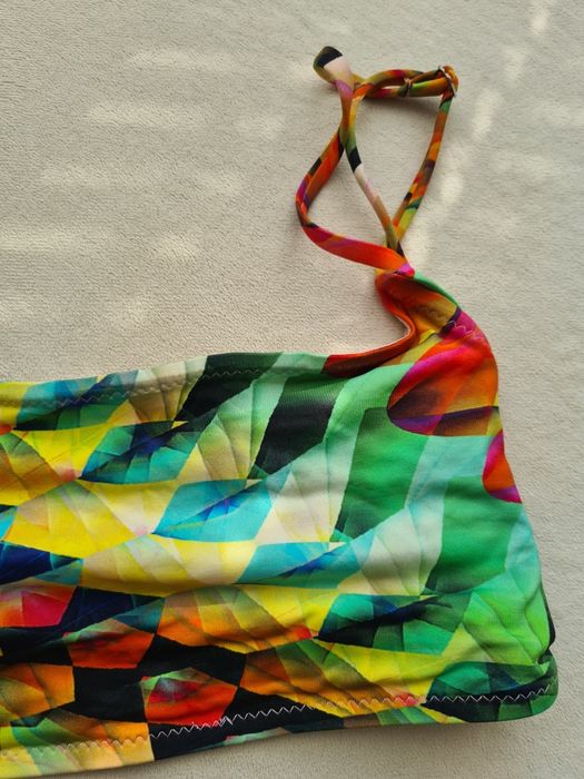 PARAMIDONA пъстър бански половинси шарен половинка луксозен размер L