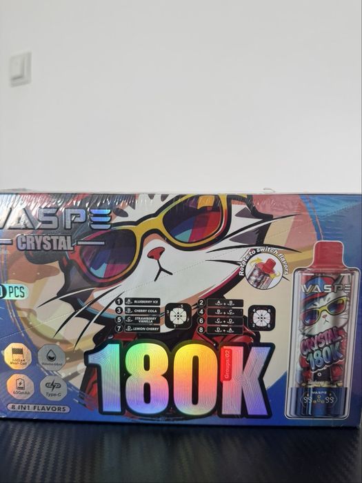 Vape 180000 pufuri cu 4 arome mixabile 15 in 1 model nou