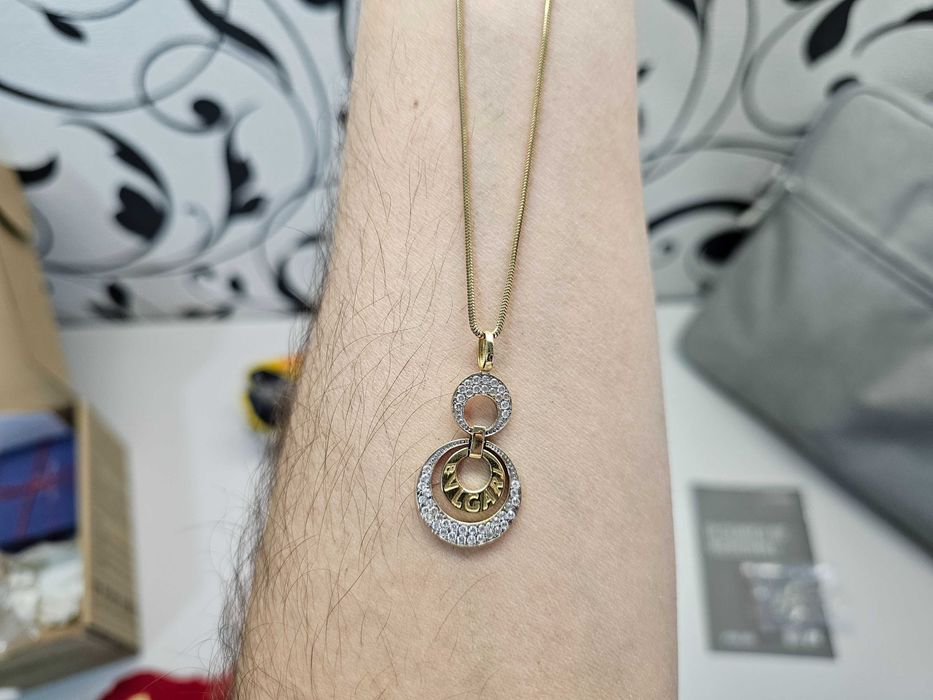 ПРОДАМ комплект BVLGARI Цепочка и Серёжки ЗОЛОТО 585 Пробы 15.5 Граммa