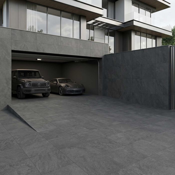 Gresie 2 cm Montana Anthracite F PCR 600X600X20 R Mat