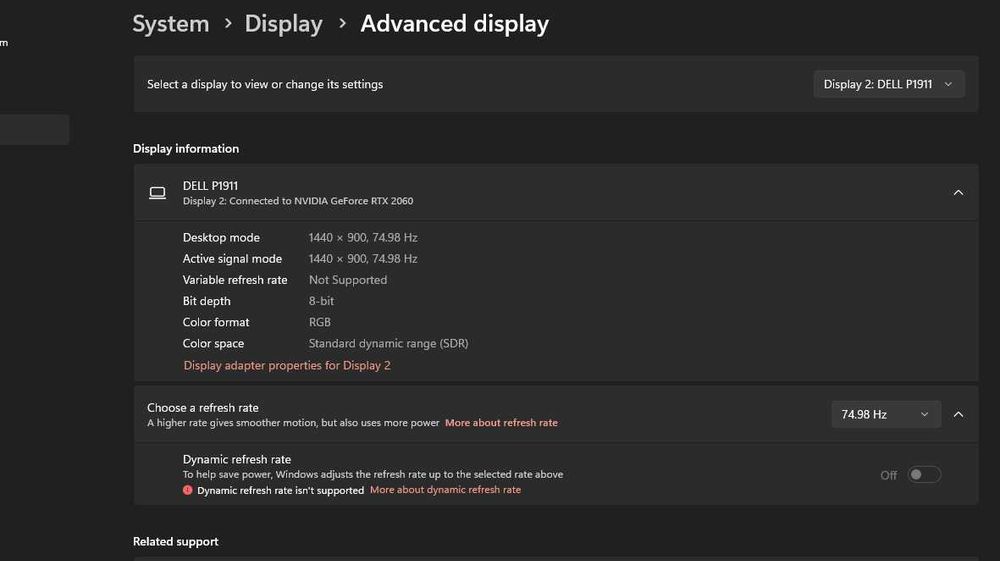 Vand monitor Dell 19"